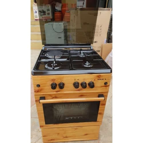 Gas Cooker -  3 Gas +1 Electric Wood  - 60 X 60