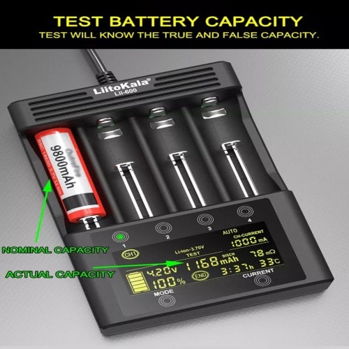 Liitokala Lii-600 Smart Battery Charger With Lcd Display