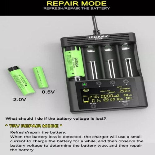 Liitokala Lii-600 Smart Battery Charger With Lcd Display