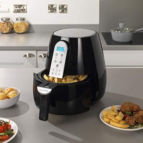 Salter Ek2559 Xl  4.5 L Hot Air Fryer With Non-stick Basket -1500w-Black