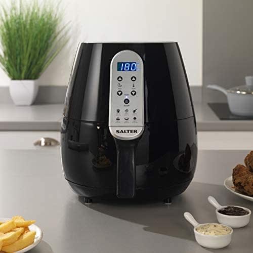 Salter Ek2559 Xl  4.5 L Hot Air Fryer With Non-stick Basket -1500w-Black