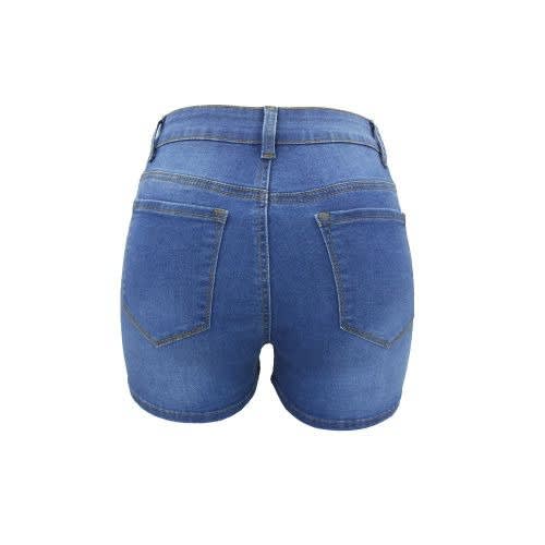 Summer Stretch Women High Waist Denim Shorts Jean