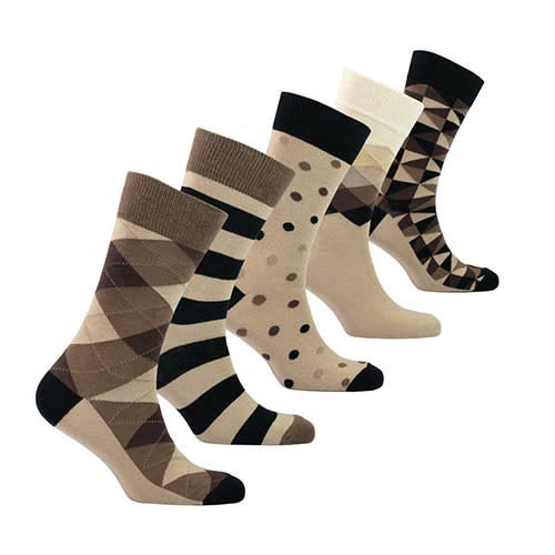 Men’s Luxury Cool Dress Socks - 5-pairs - Pack 4