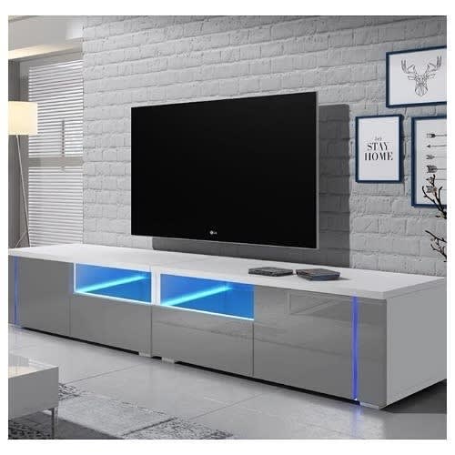 TV Stand - 6ft - Grey & White