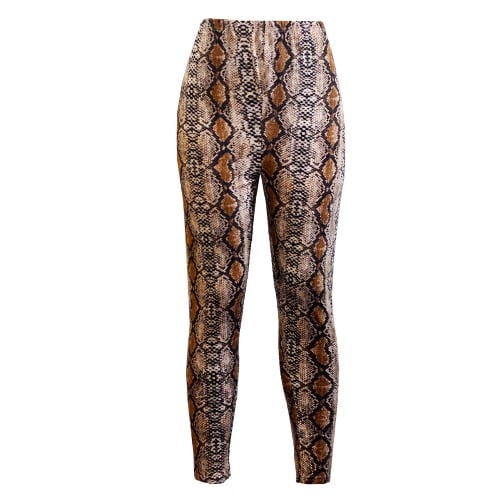 Leopard Print Maternity Ankle Length Leggins - Brown