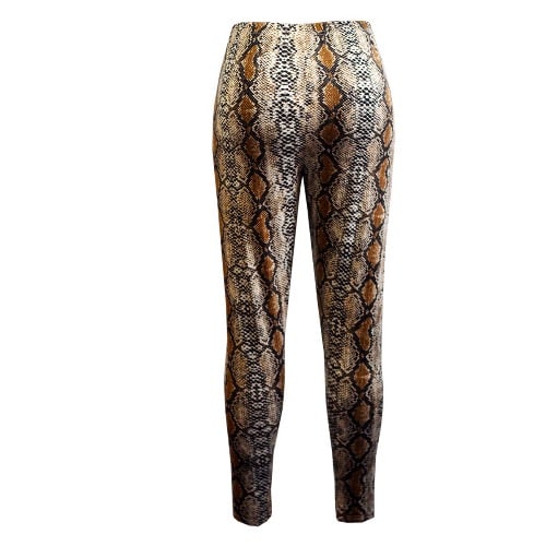 Leopard Print Maternity Ankle Length Leggins - Brown
