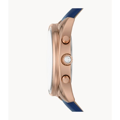 Vale Chronograph Blue Leather Watch