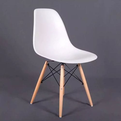 5pcs Home & Restaurant Plastic Chair- White