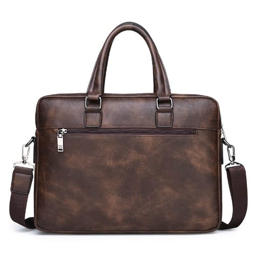 Jeep Buluo Custom Leather Briefcase Laptop Bag