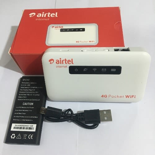 Airtel - 4G LTE Mobile WiFi With LAN Port - 10 Hours Battery & 25GB Data Sim Card