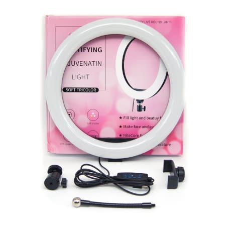 12" Led Selfie Ring Light With Tripod Stand & Phone Holder For Live Video/makeup/youtube