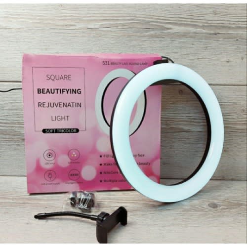 12" Led Selfie Ring Light With Tripod Stand & Phone Holder For Live Video/makeup/youtube