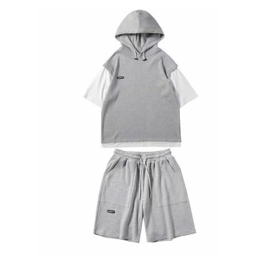Hooded Short-sleeved Suit Men's T-shirt