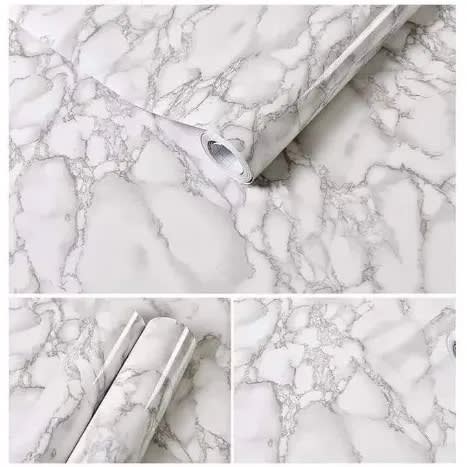 Self Adhesive Marble Wallpaper Contact Paper - Off-white