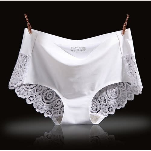 Women Underwear Seamless Silk Lace Panties - 4 Pieces