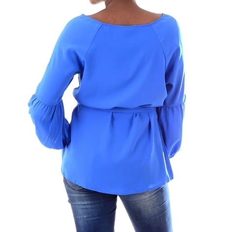 Broad Neck Top With Belt