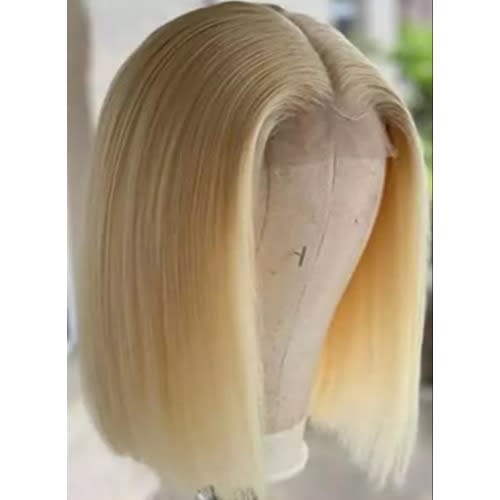 Human Hair Bob wig With Kim-k Closure- Blonde