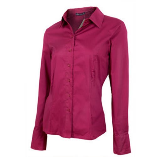 Ladies Long Sleeve Office Shirt - Wine