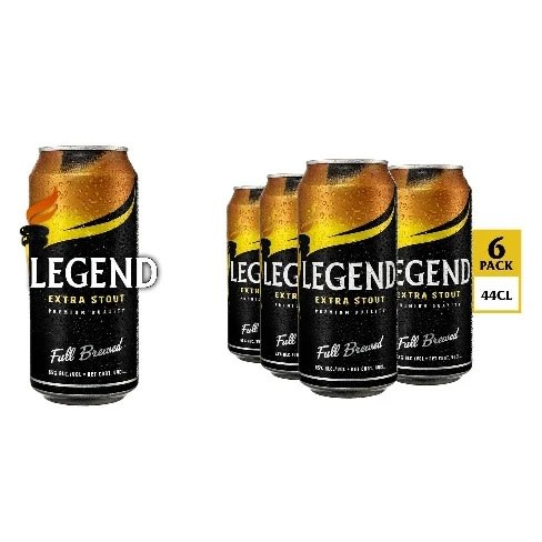 Legend Extra Stout Can Beer - 44cl X 6Pieces