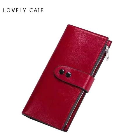 Leather Wallet For Women - Pale purple