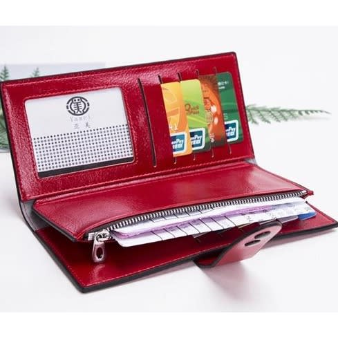 Leather Wallet For Women - Pale purple