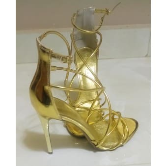 Strappy Gold Heeled Sandals