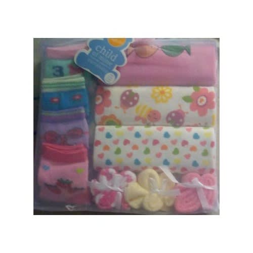 10 In 1 Unisex New Born Gift Pack Bodysuits - Pink Variant