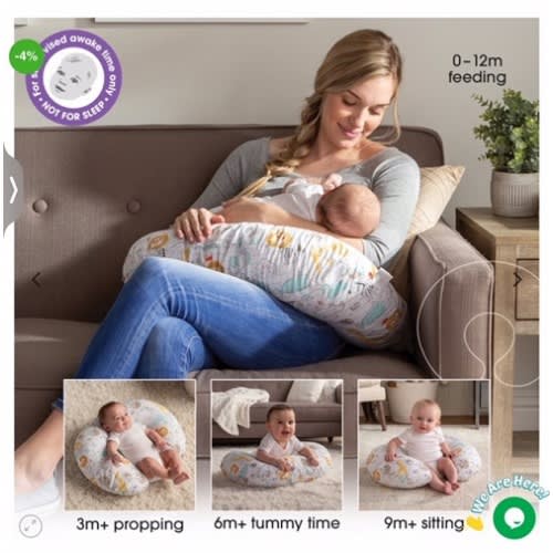 Boppy Original Nursing & Breastfeeding Pillow And Positioner- Story Book Stripe