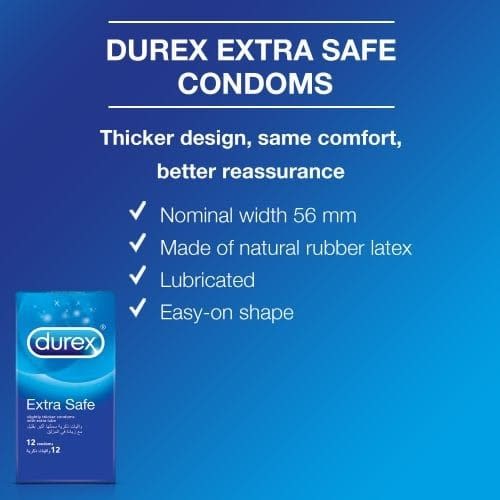 Durex Extra Safe Condoms - 1 Pack - 12 Pieces
