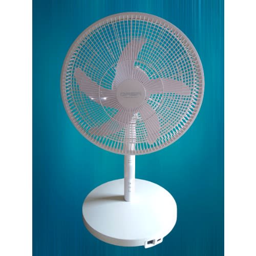 16" Egonomic Rechargeable Adjustable Standing Fan With Remote
