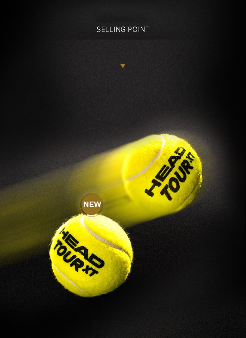 Tubes Professional Original HEAD Tennis Balls Tennis TOUR XT HEAD Training Balls Tenis Ball Tennis Trainer Pelotas Tennisballen