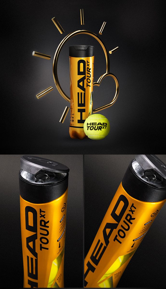 Tubes Professional Original HEAD Tennis Balls Tennis TOUR XT HEAD Training Balls Tenis Ball Tennis Trainer Pelotas Tennisballen