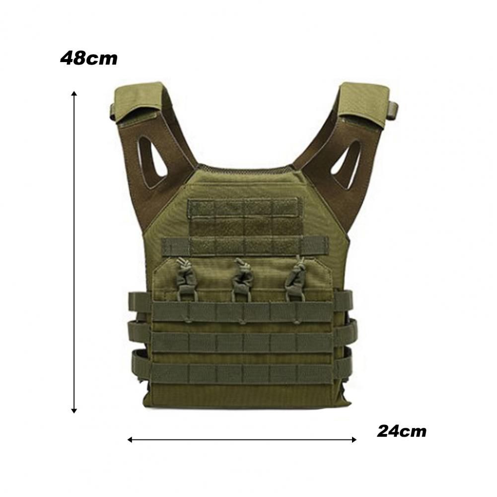 Self Heating Vest Hunting Adjustable Wear-resistant Combat Protective Ultra-Light Loading Capacity Molle Vestes For Hiking Black