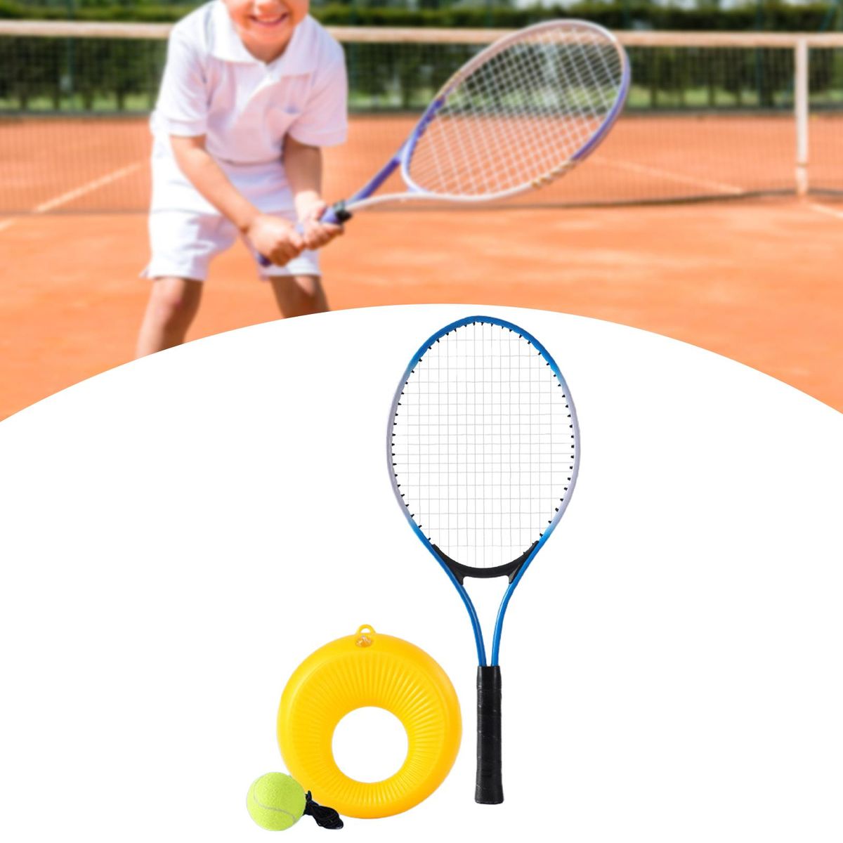 Tennis Return Set Tennis Racket Exercise Kid Without Bag