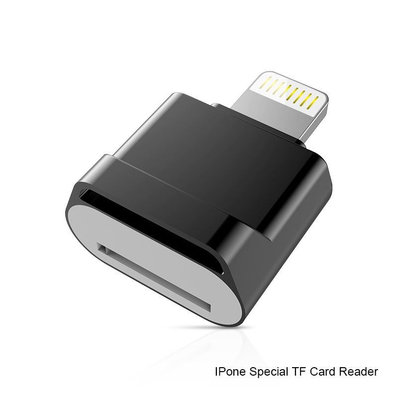 MicroDrive 8pin To TF Card Adapter Mini IPhone & IPad TF Card Reader, Capacity:16GB(Black)