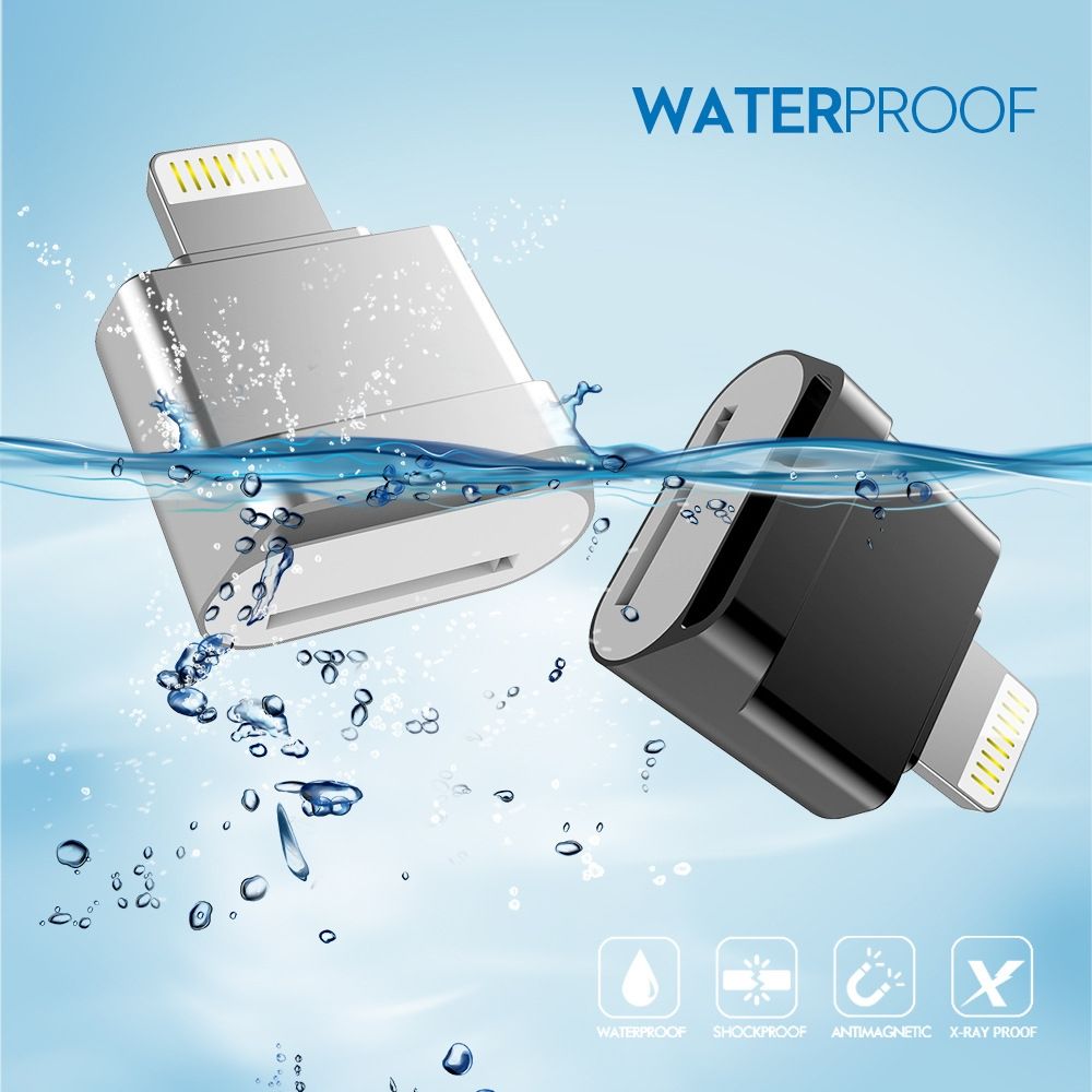 MicroDrive 8pin To TF Card Adapter Mini IPhone & IPad TF Card Reader, Capacity:16GB(Black)