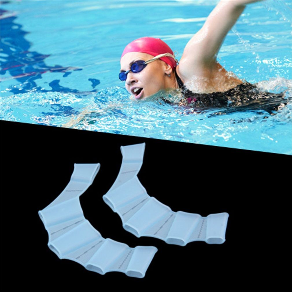 1pcs Silicone Swim Gear Fins Hand Web Flippers Training For