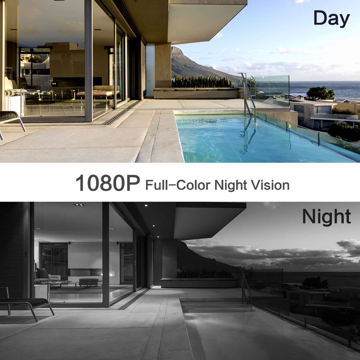 Outdoor Spotlight Security Camera, 2MP WiFi IP Cameras With