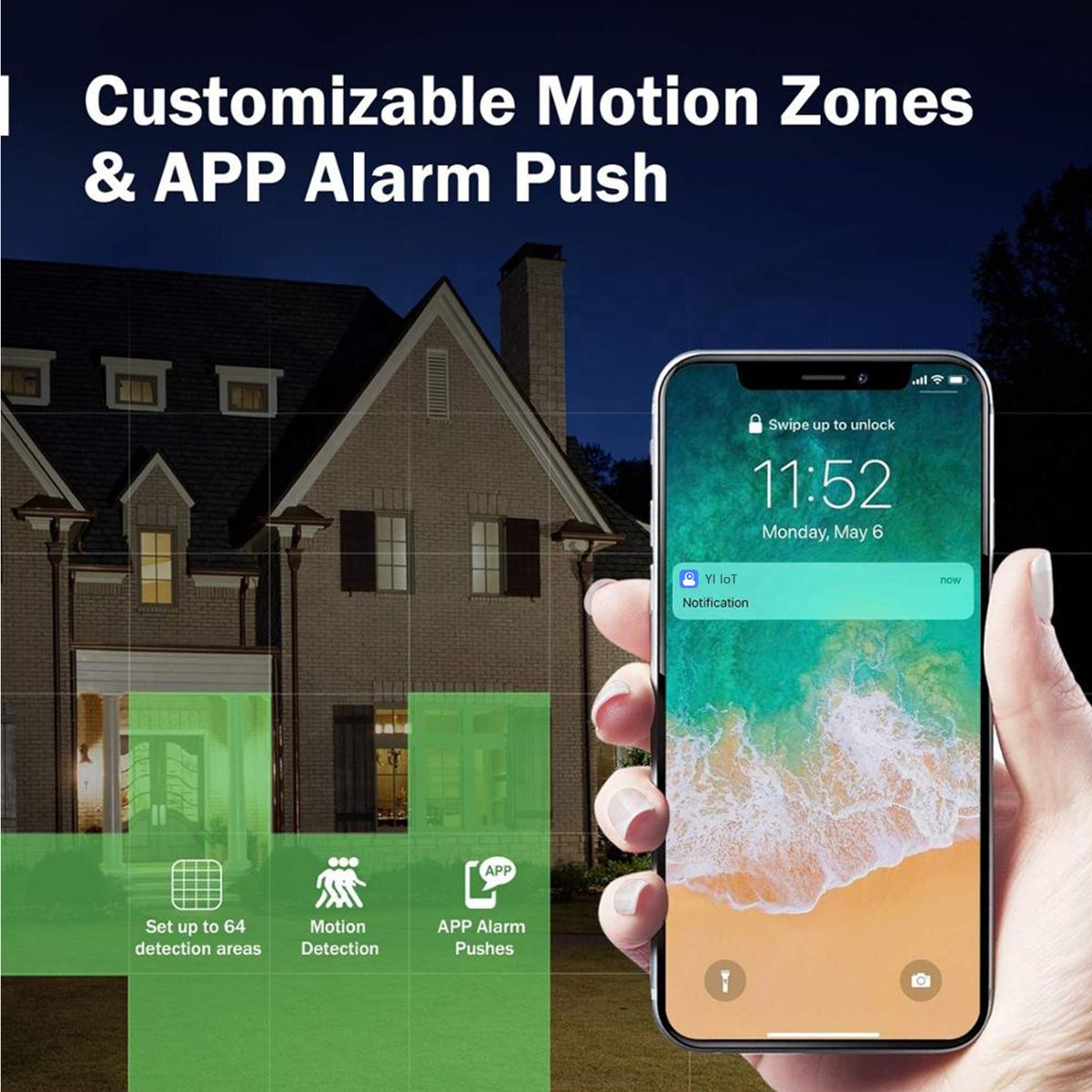 Outdoor Spotlight Security Camera, 2MP WiFi IP Cameras With