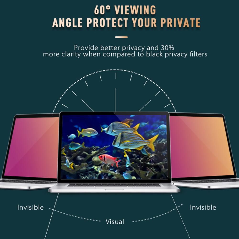 Golden Privacy Screen Filter Reversible High-transmittance 30° Invisible Anti-UV Anti-glare Film for 34'' Monitor with 21:9 Aspect Ratio