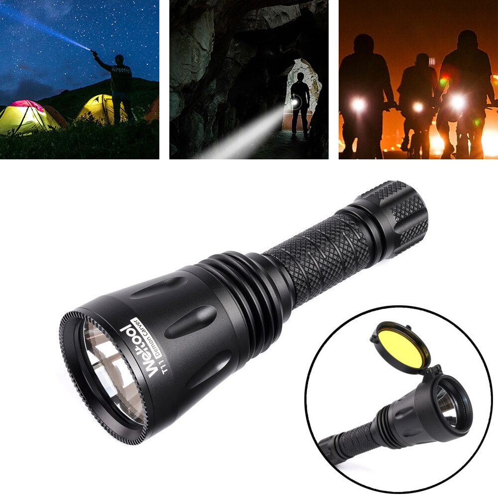 WELTOOL T11 X-LED 3Modes USB Rechargeable IP67 18650 Flashlight