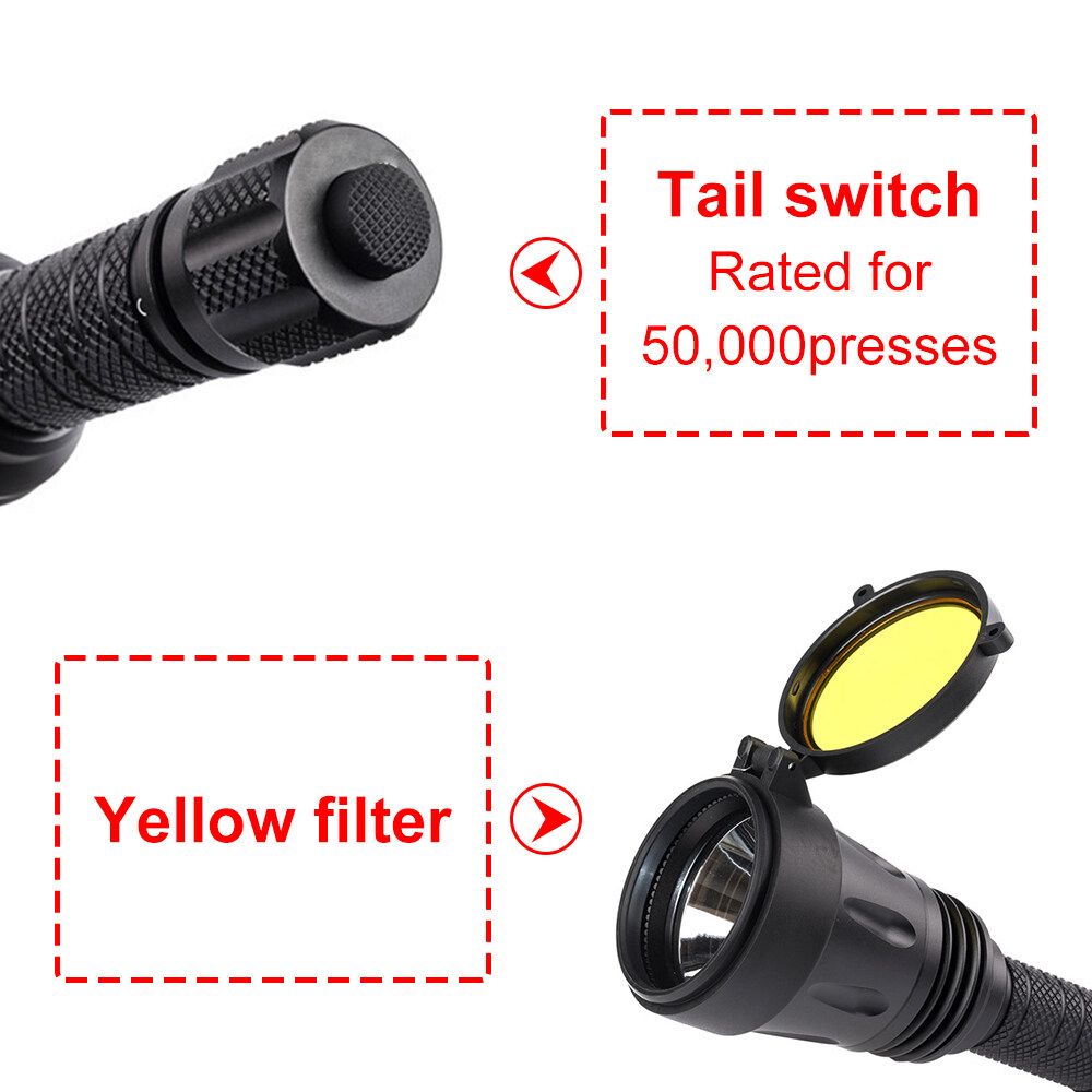 WELTOOL T11 X-LED 3Modes USB Rechargeable IP67 18650 Flashlight