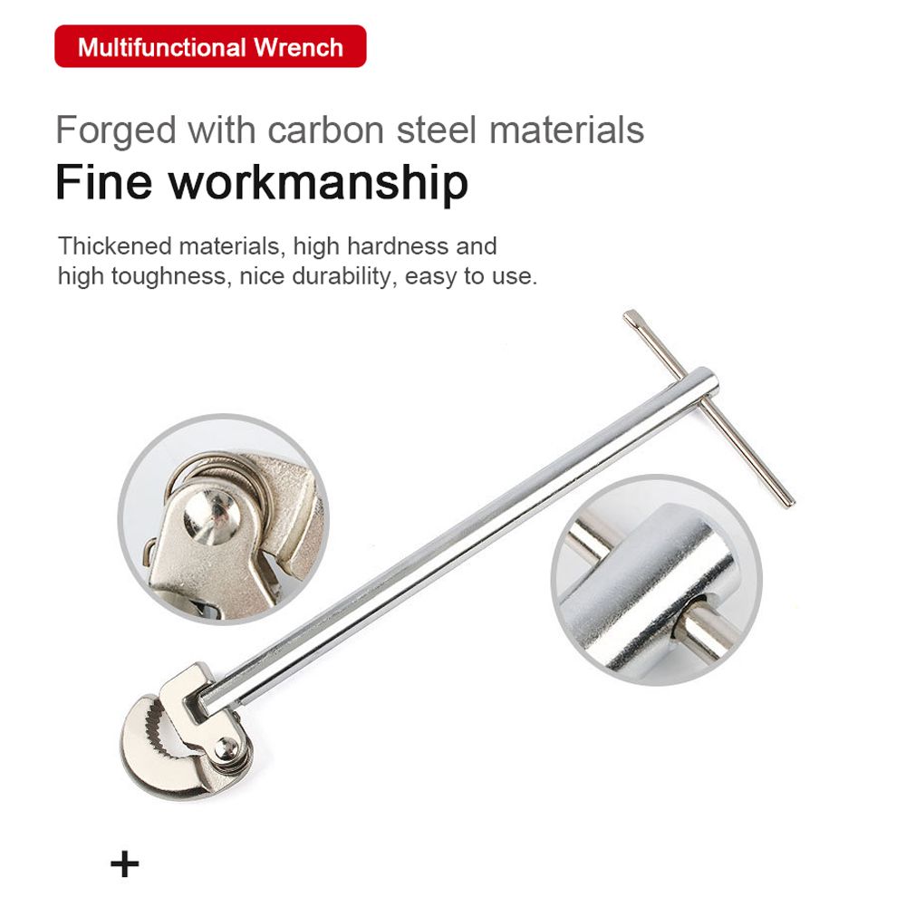 Multifunctional Sink Wrench Carbon Steel Faucet Sewer Pipes