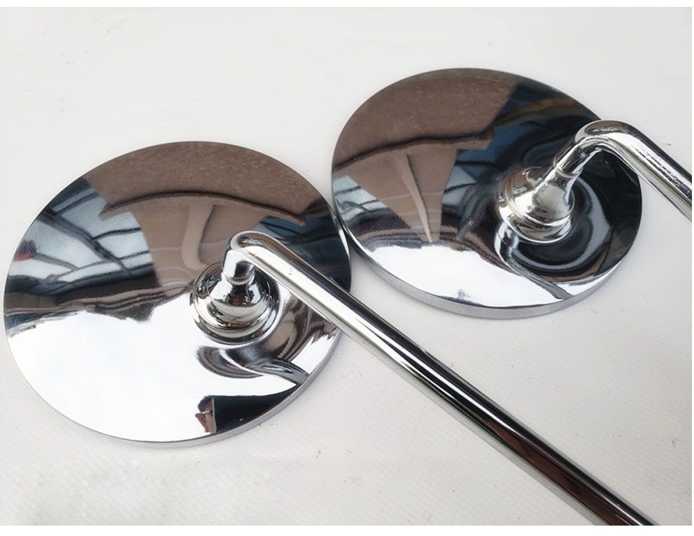 Universal 8 10mm Motorcycle Rearview Mirrors Scooter Chrome