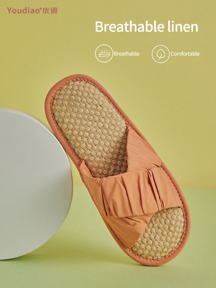 Boy Slippers Linen Shoes Women Shoes Indoor Slipper Silent House