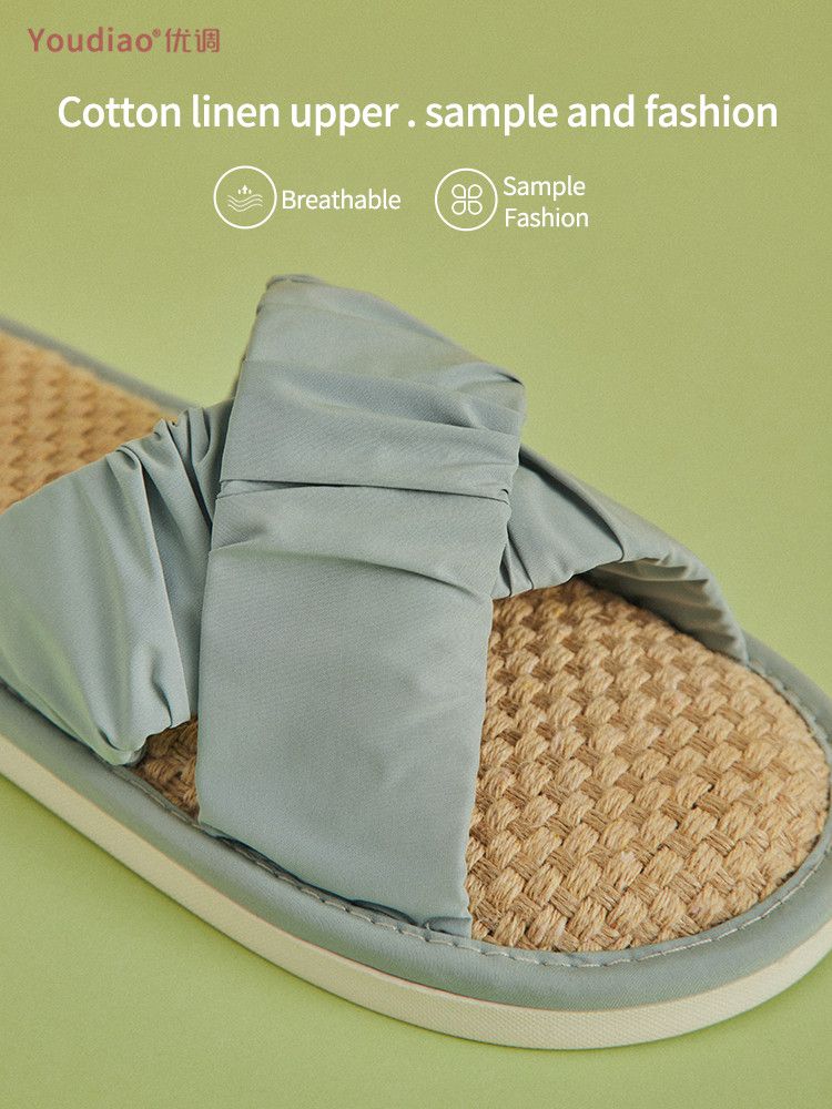 Boy Slippers Linen Shoes Women Shoes Indoor Slipper Silent House