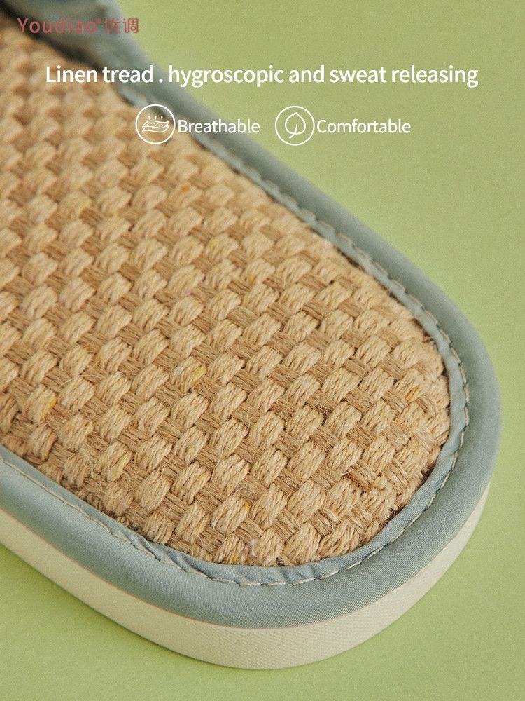 Boy Slippers Linen Shoes Women Shoes Indoor Slipper Silent House