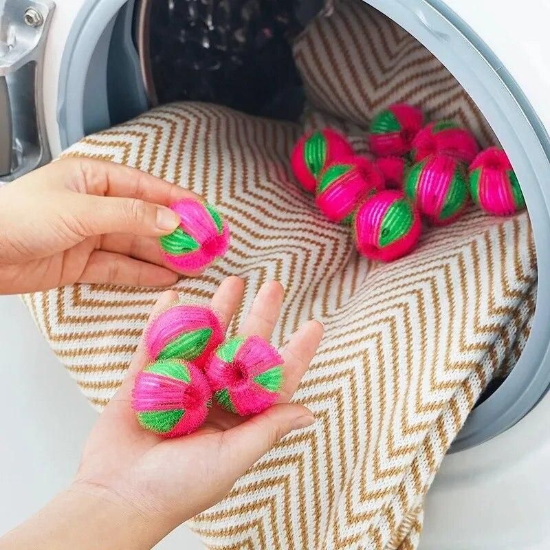Washing Machine Hair Remover Laundry Ball Kit Nylon Anti-winding Ball Fluff Cleaning Lint Fuzz Grab Reusable Lint Catcher Home