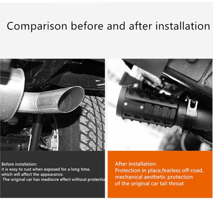 Exhaust Tail Pipe Heat-resistant Anti-corrosion-Black