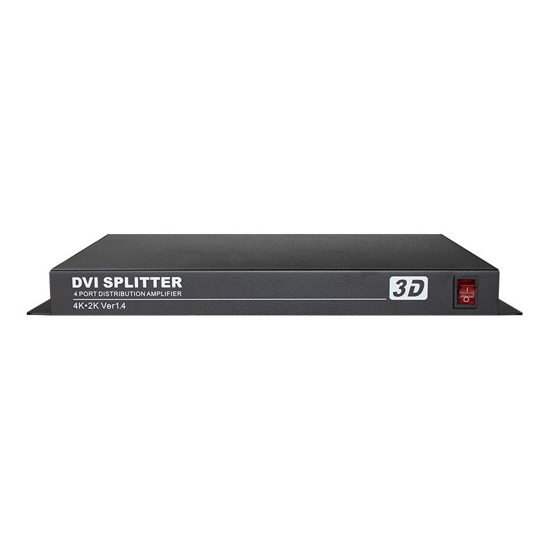 DVI Splitter Synchronous 4 Ports Distribution Amplifier 4K*2K 1 In 4 Out DVI